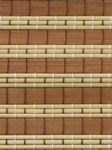 Revestimiento del techo, estores de bambú unidas con una cuerda