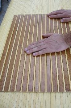 el material de bambú fijado